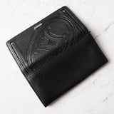 セリーヌ トリオンフ レザー 二つ折り長財布 ブラック - NEWSED