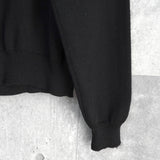 ラコステ ロゴパッチ ヘリンボーン ウール ニット ブラック - NEWSED