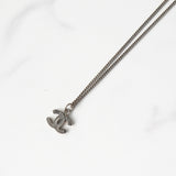 シャネル ココマーク ラインストーン ネックレス シルバー - NEWSED