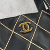 Chanel Coco Mark Wild Stitch Calfskin Handbag in Black