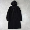 MM6 Maison Margiela Zip-up Hooded Coat Wool Coat Long Coat Different Material Switching