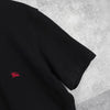 Burberry 黑色马标刺绣 Nova 格纹短袖 Polo 衫