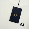 Fred Perry 立领针织衫，半长，象牙色，未使用，带标签，女款