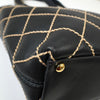 Chanel Coco Mark Wild Stitch Calfskin Handbag in Black