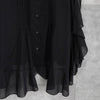 MM6 Maison Margiela Ruffle Sheer Sleeveless Blouse in Black, Unused with Tags, Women's
