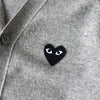Play Comme des Garcons 心形徽标开衫 灰色
