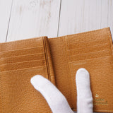 ヴィヴィアン・ウエストウッド オーブ レザー 三つ折り財布 キャメル - NEWSED