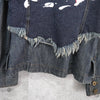 Vivienne Westwood Orb Embroidered Distressed Back Print Denim Jacket Blue Women's