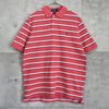 Ralph Lauren 粉色徽标条纹短袖 Polo 衫