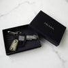 Prada Pistol Leather Charm Keychain with Box
