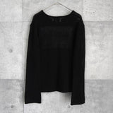 マーティンキム ロゴ メッシュトップス ブラック レディース - NEWSED