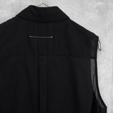 エムエムシックス メゾンマルジェラ フリル シアー ノースリーブ ブラウス ブラック タグ付き未使用品 レディース - NEWSED