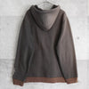 Stussy Distressed Remake Sunfade Hoodie Logo Print Grey/Brown