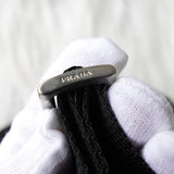 プラダ ポコノ テスート ナイロン ミニ ショルダーバッグ ポシェット トライアングルロゴ ブラック - NEWSED