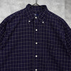 ポロ ラルフローレン ロゴ 刺繍 チェック柄 半袖シャツ ネイビー