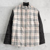 バーバリー リバーシブル ノバチェック ジップアップ 中綿ジャケット ブラック / ベージュ