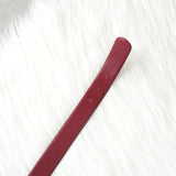 クリスチャンディオール ヴィンテージ ロゴ レザー ベルト ボルドー レディース - NEWSED