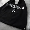 エムエムシックス メゾンマルジェラ ロゴ キャンバス ジャパニーズバッグ クラシック ハンドバッグ トートバッグ 肩掛け ブラック
