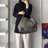 Gucci Soho 金属灰色皮革流苏手提包