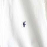 ポロ ラルフローレン ロゴ 刺繍 長袖シャツ オックスフォードシャツ ホワイト - NEWSED