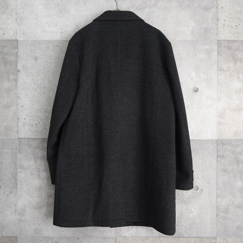 ラコステ ウールコート チェスターコート ストライプ柄裏地 グレー - NEWSED