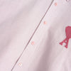 アミパリ アミ パリス ハートロゴ 長袖シャツ ピンク