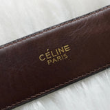 セリーヌ ヴィンテージ サルキー 輪馬車 レザー ベルト ブラウン / ゴールド レディース - NEWSED