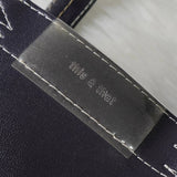 コムデギャルソン ステッチ トートバッグレザー ネイビー / ブラウン - NEWSED