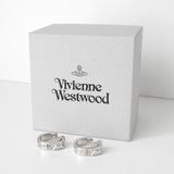 ヴィヴィアン ウエストウッド ロゴ刻印 ベルト シルバー フープピアス 箱付き - NEWSED