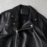ルドサック 本革 ソフトレザー ダブル ライダースジャケット レザージャケット ブラック メンズ - NEWSED