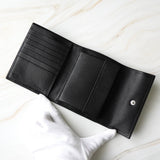 プラダ サフィアーノレザー トライアングルロゴ 三つ折り財布 ブラック 箱付き - NEWSED