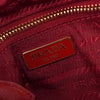 Prada 格纹帆布手拿包三角形徽标红色/白色