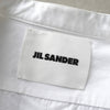 Jil Sander Mao Collar Long Sleeve Shirt in White