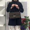 Fendi Mamma Bucket Zucca 帆布/皮革单肩包 卡其色