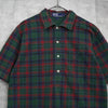 ポロ ラルフローレン ロゴ 刺繍 チェック柄 半袖ポロシャツ グリーン / レッド