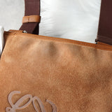 ロエベ アナグラム ショルダーバッグ ブラウン レザー / スエード - NEWSED