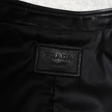 プラダ ダブル レザージャケット レディース ブラック - NEWSED