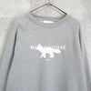 Maison Kitsune fox embroidered sweatshirt in grey