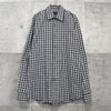 プラダ ギンガムチェック柄 長袖シャツ フォーマル メンズ ブラック / ホワイト
