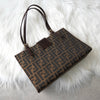 Fendi Vintage Zucca 帆布手提包，棕色