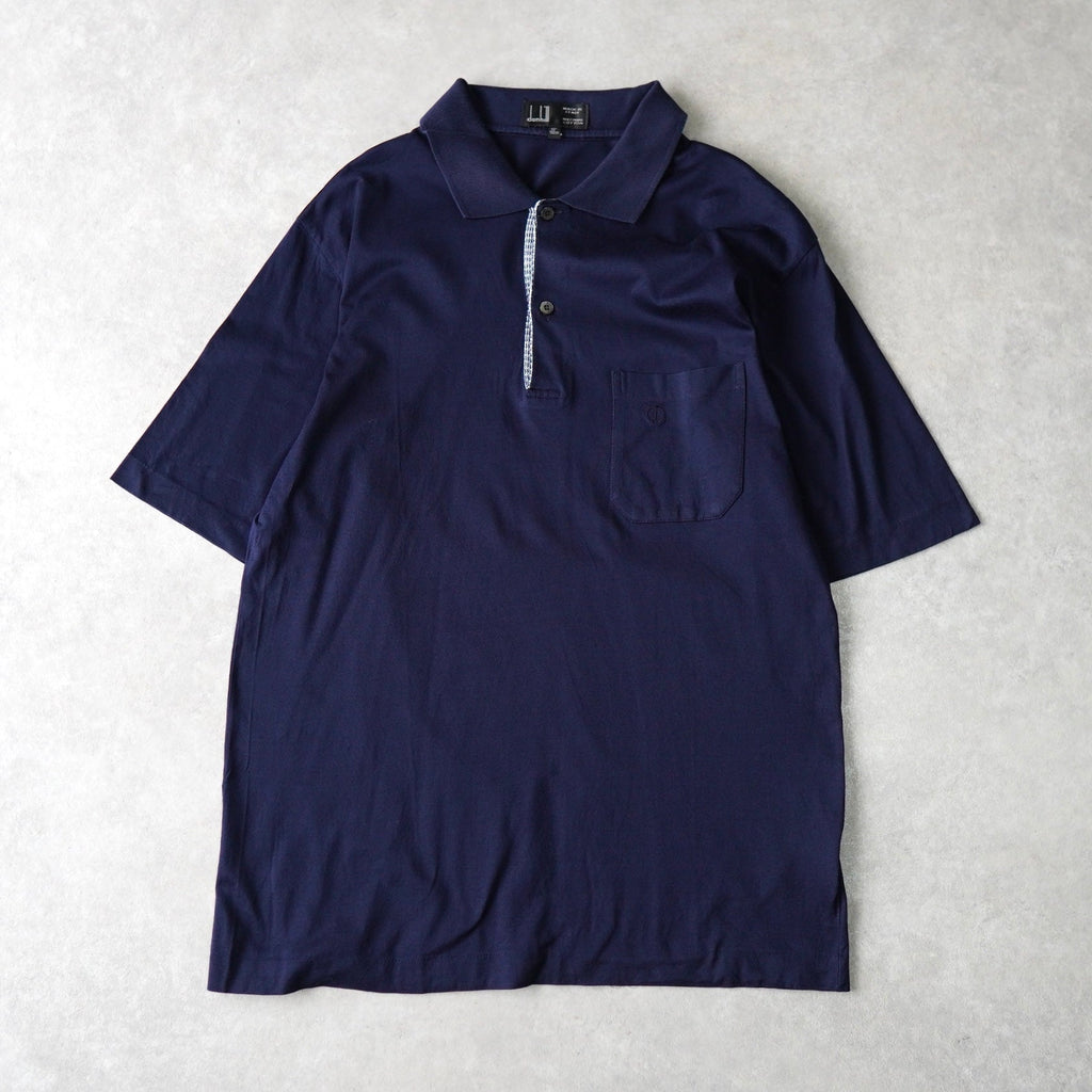 Dunhill 男式海军蓝短袖 Polo 衫