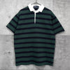 Polo Ralph Lauren 条纹短袖 Polo 衫（绿色/海军蓝）