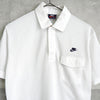Nike 徽标刺绣短袖 Polo 衫（白色）