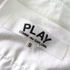 Play Comme des Garçons 白色心形徽标贴片长袖衬衫