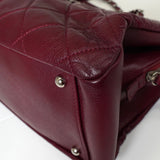 シャネル ココマーク キャビアスキン チェーン トートバッグ ボルドー - NEWSED