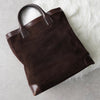 Old Gucci Sherry Line Suede and Leather Handbag in Brown