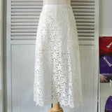 サカイ スター 星型 レース 台形 スカート ホワイト - NEWSED