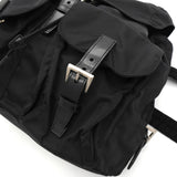 プラダ トライアングルロゴ テスート / レザー リュックサック バックパック ブラック - NEWSED