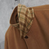 ラコステ メタルロゴバッジ ウールコート チェスターコート チェック柄裏地 キャメル