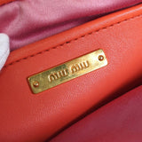 ミュウミュウ マテラッセ レザー ショルダーバッグ オレンジ - NEWSED